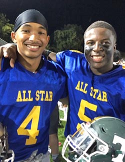 Chaz Davis and Trevion Shaddrick-Harris after helping the North team win the 46th annual Lions All-Star Game.
